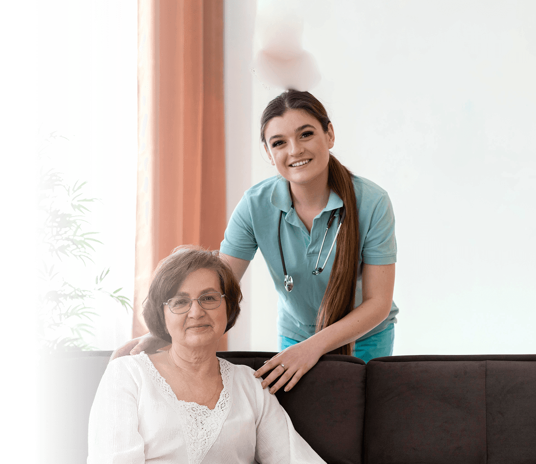 Vivid Care support worker with a person receiving care